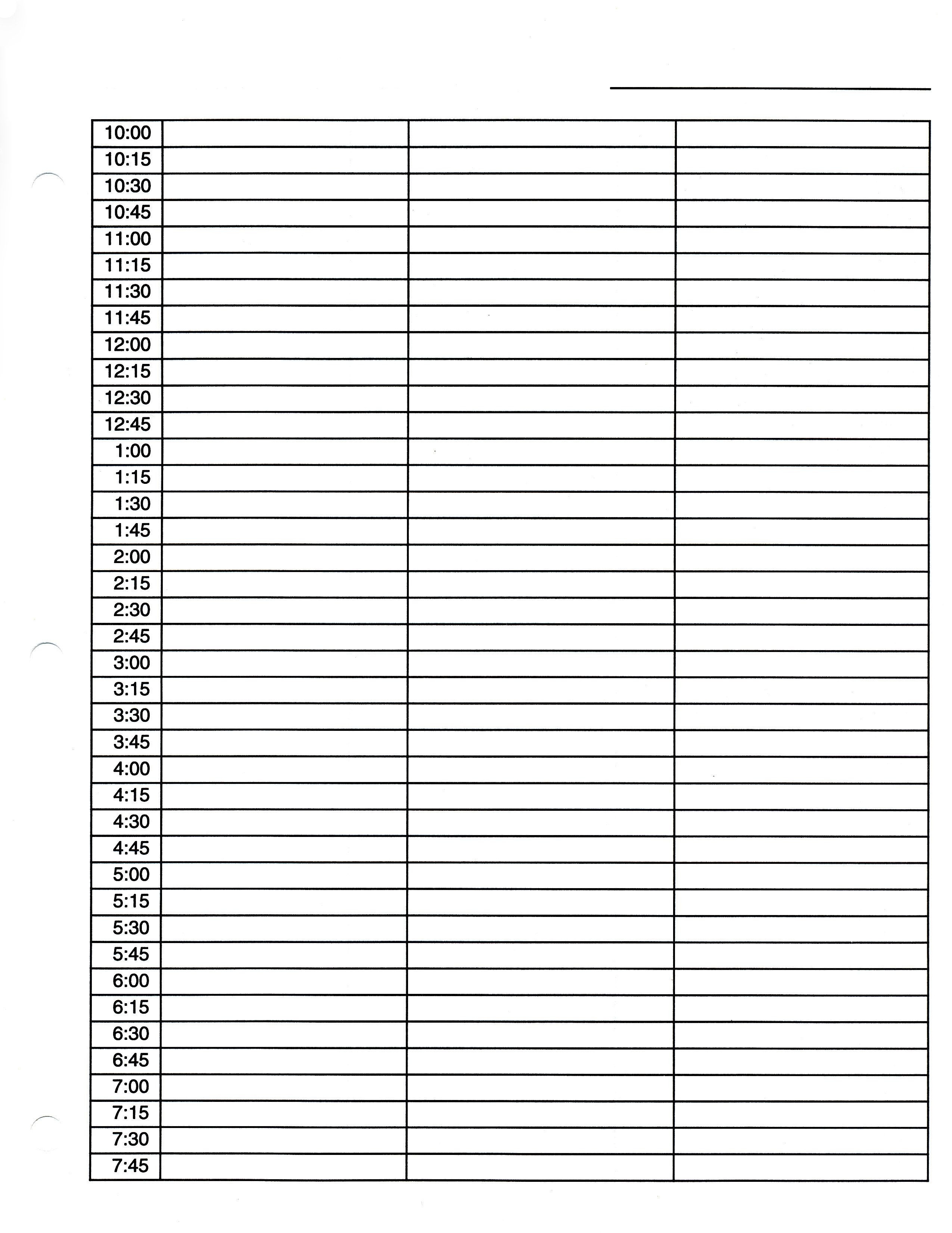 Free Printable Weekly Appointment Sheets | Free Printable