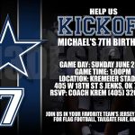 Dallas Cowboys Birthday Invitation   Free Printable Dallas Cowboys Birthday Invitations