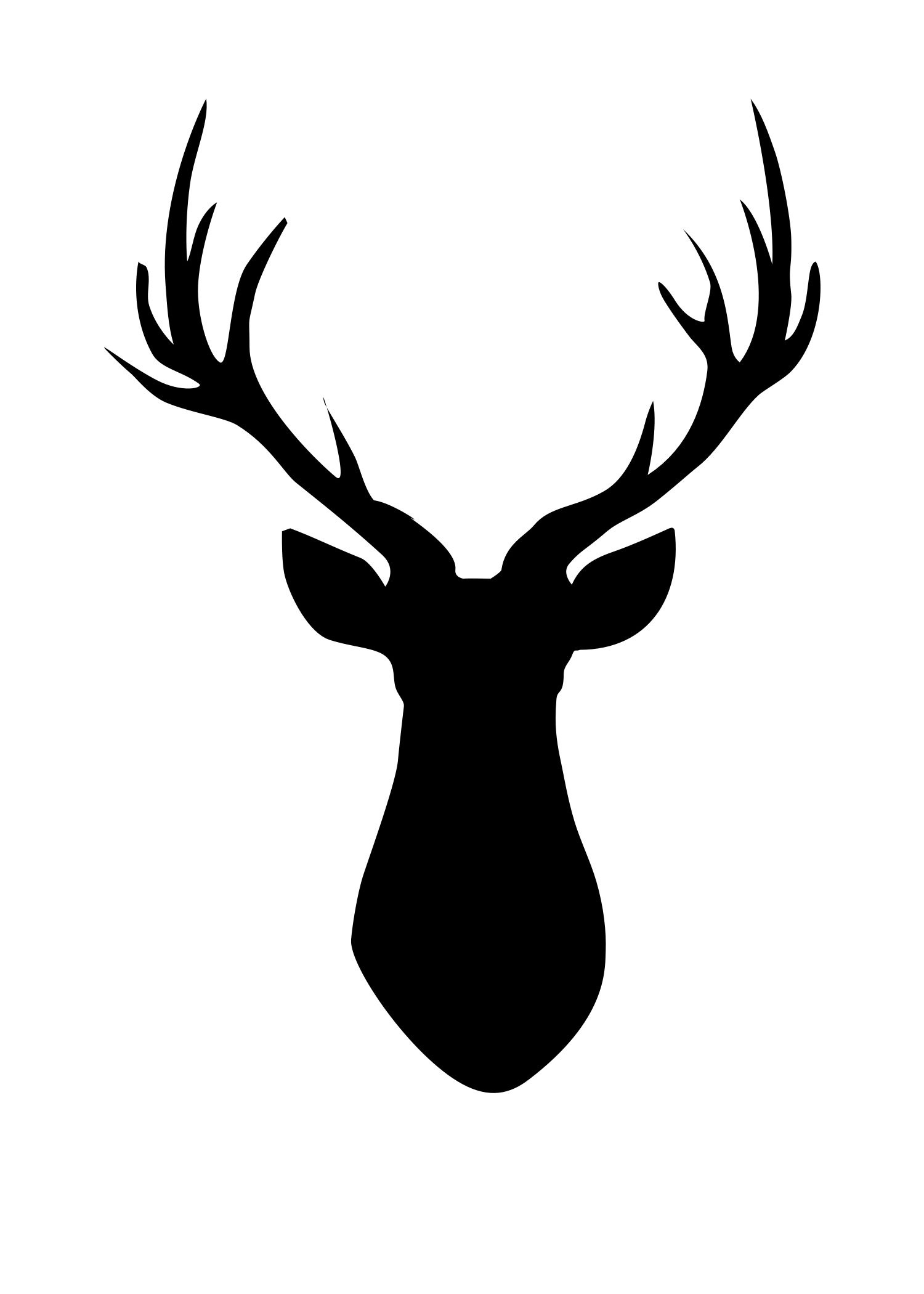 Deer Head Pallet | Cricut | Deer Silhouette, Deer Head Silhouette - Free Printable Deer Pumpkin Stencils