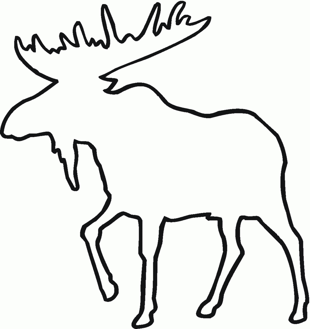 Deer Line Drawing Clipart Free | Silhouettes And Stencils | Deer - Free Printable Arty Animal Outlines