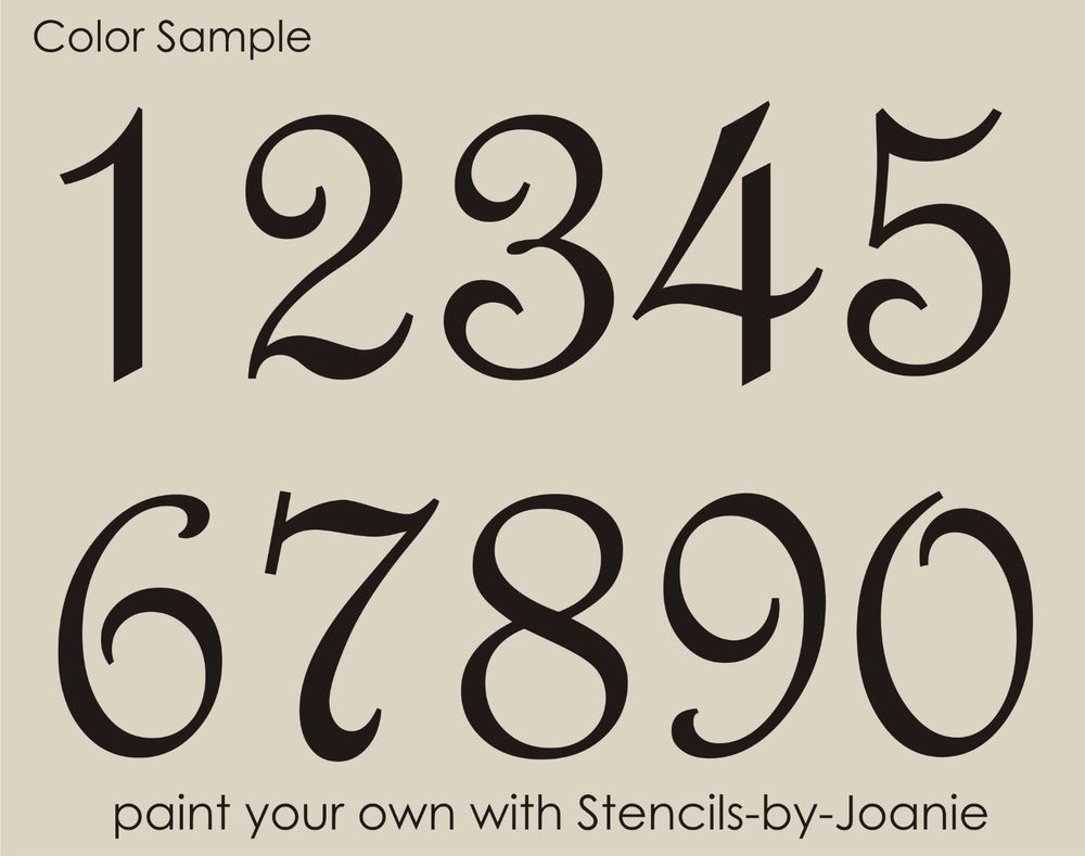 Details About Stencil Paris French Script Numbers Bride Lake House - Free Printable Fancy Number Stencils