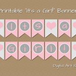 Digital Art Star :: Cute Digital Scrapbook Paper And Party   Baby Girl Banner Free Printable
