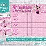 Digital Pink Minnie Mouse Potty Training Chart Free Punch | Etsy   Free Printable Minnie Mouse Potty Training Chart