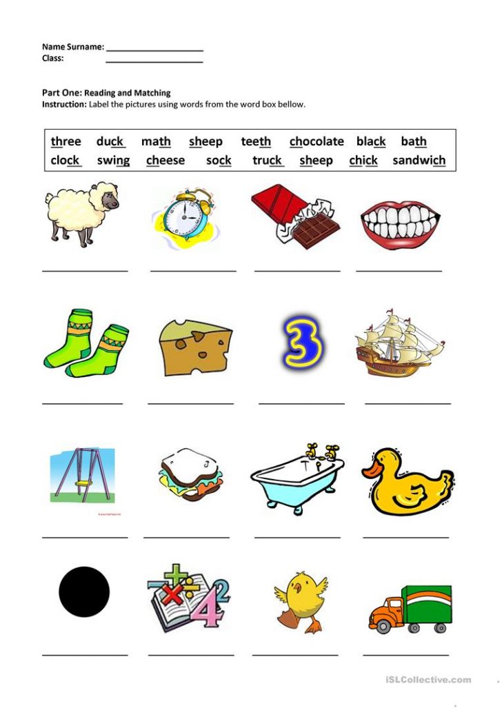Free Printable Ch Digraph Worksheets