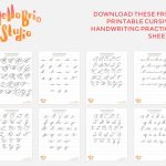 Discover Your Hand Lettering Style With Cursive | Fanciful   Calligraphy Practice Sheets Printable Free