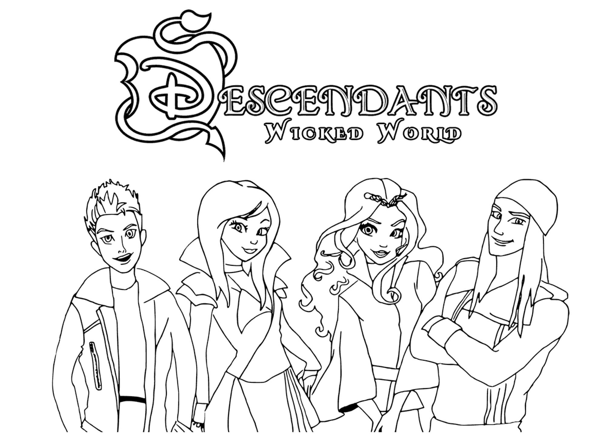 Download Free Printable Descendants Coloring Pages | Free Printable