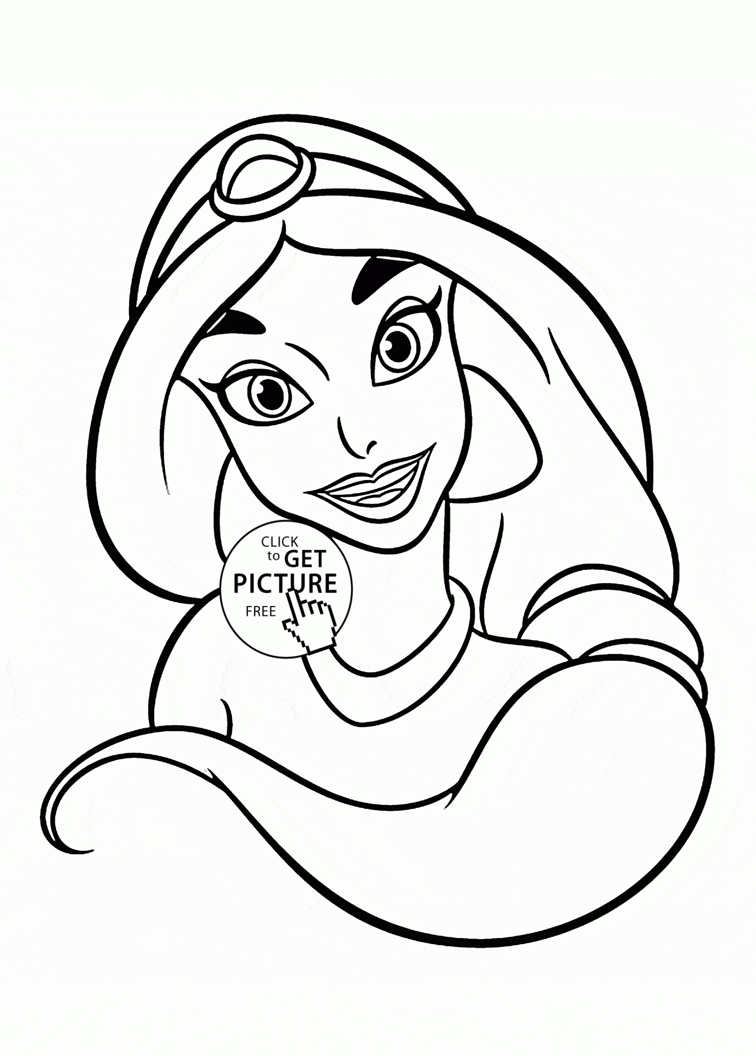 Free Printable Princess Jasmine Coloring Pages | Free Printable