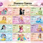 Disney Princess Pretend Play Checks Disney Printables Party | Etsy   Free Printable Play Checks