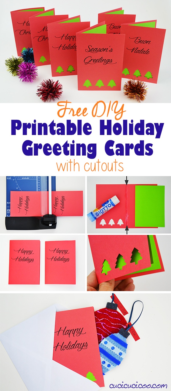 Diy Greetings: Free Printable Holiday Cards With Cutouts - Cucicucicoo - Free Printable Christmas Cutouts