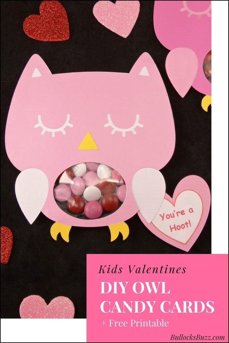 Diy Owl Valentines Candy Cards + Free Printable! | Valentine&amp;#039;s Day - Free Printable Owl Valentine Cards