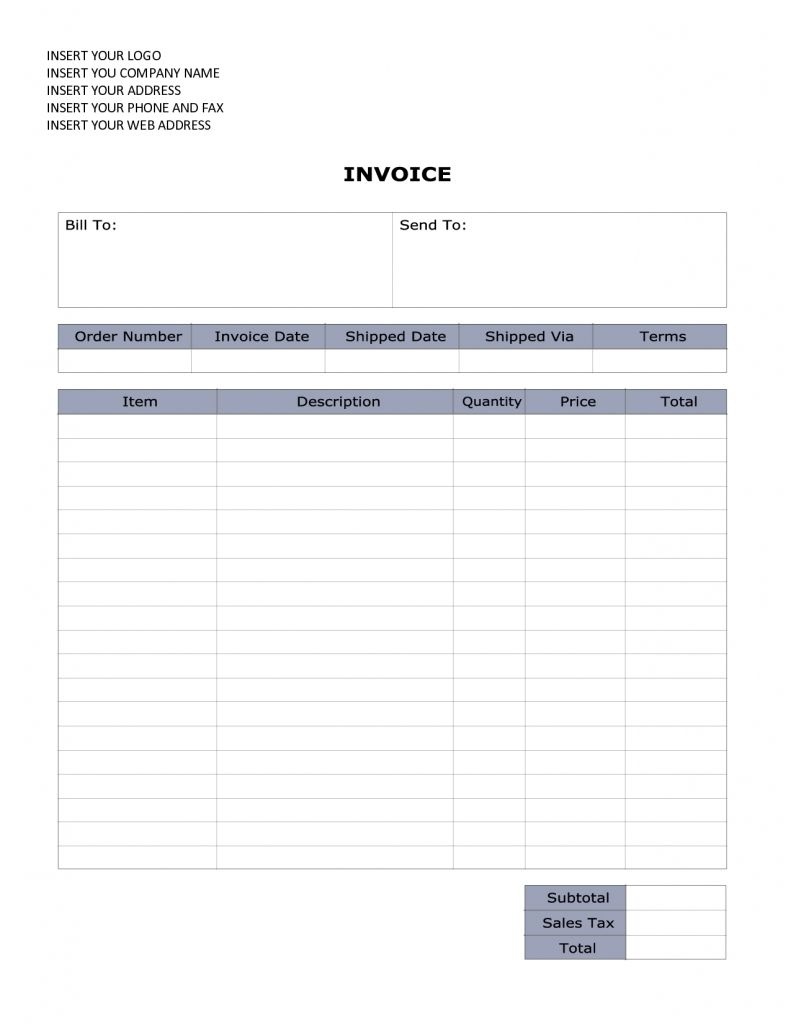 Doc 673952 Invoice Template Word Document Free Format Doc 5 Invoice - Invoice Templates Printable Free Word Doc