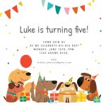 Dog Birthday Invitation Template (Free) | Greetings Island   Free Printable Puppy Dog Birthday Invitations