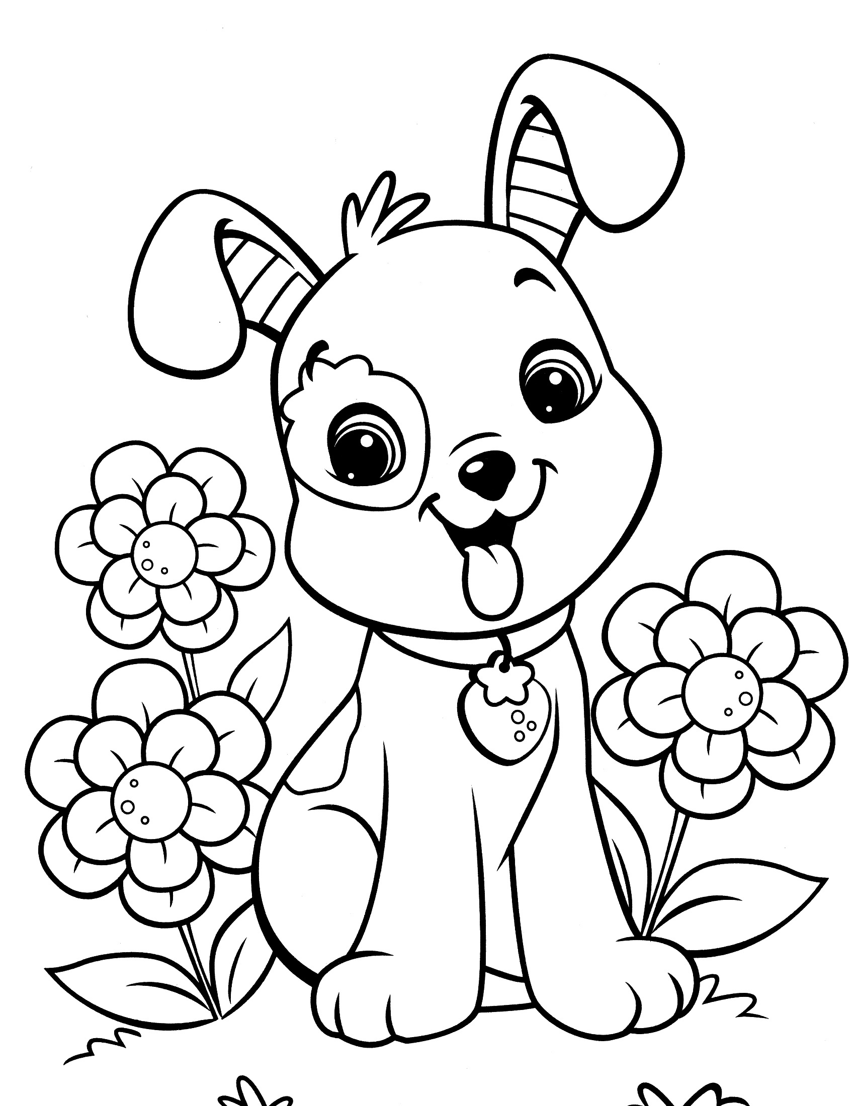 Dog Coloring Pages For Adults Dog Colorings Easy Free Printable - Free Printable Dog Coloring Pages