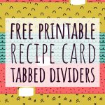 Doodle Patterns Recipe Card Box Dividers   Free Printables Online   Free Printable Recipe Dividers