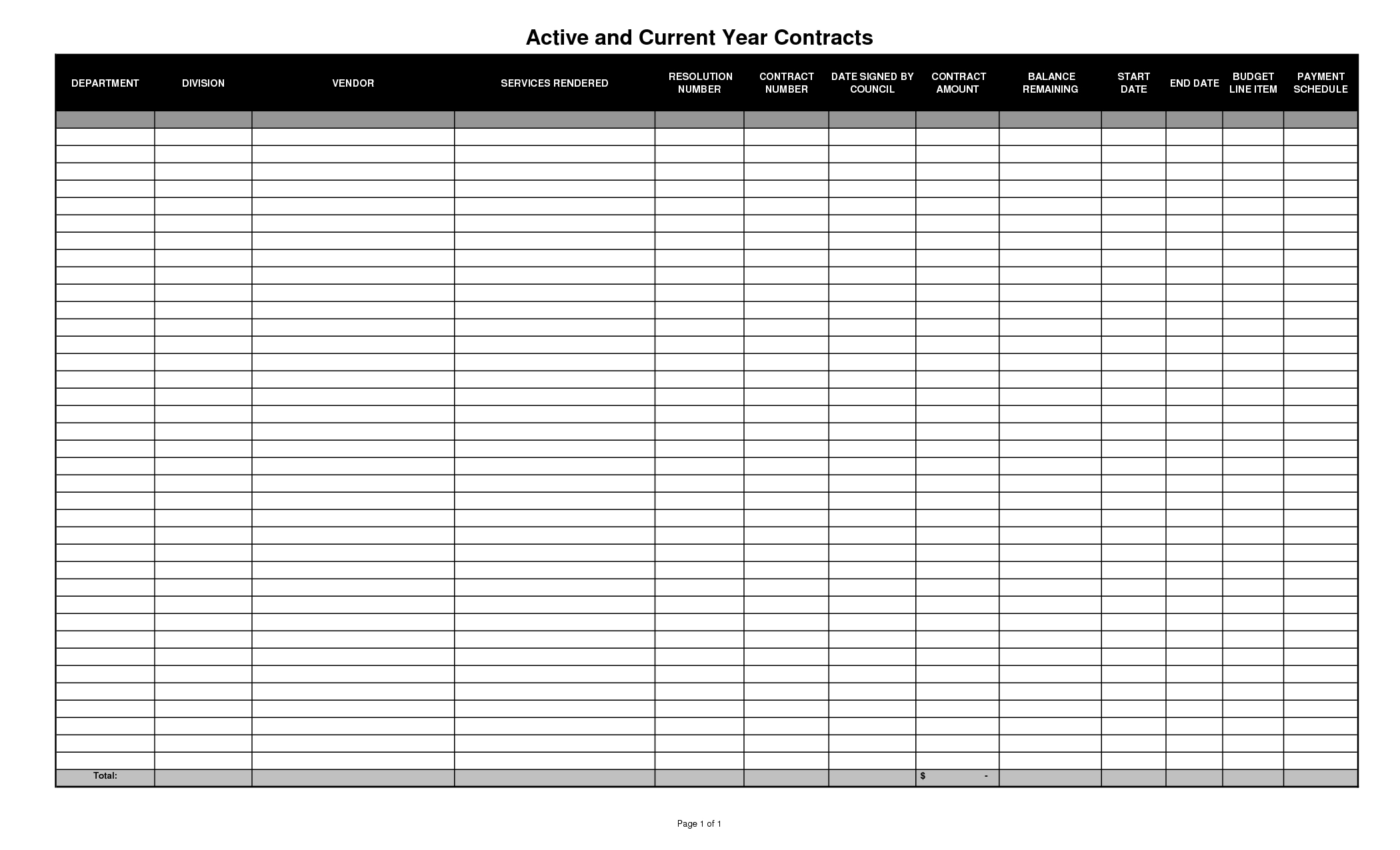 Download Blank Excel Spreadsheet Templates | Contracts Spreadsheet - Free Printable Inventory Sheets Business