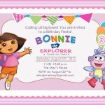 Download Free Template Dora The Explorer Birthday Party Invitations   Dora The Explorer Free Printable Invitations
