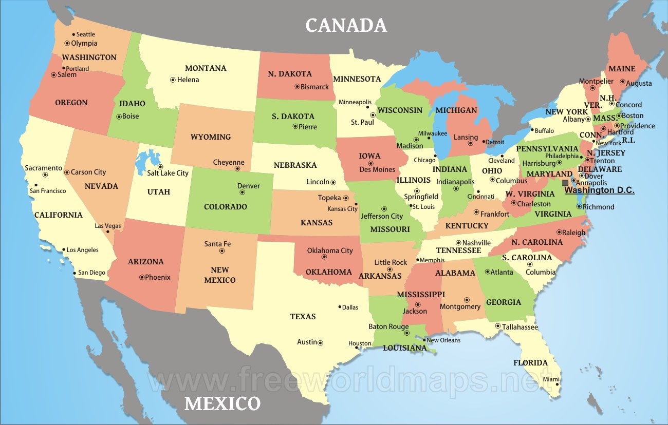 Download Free Us Maps - Free Printable Usa Map