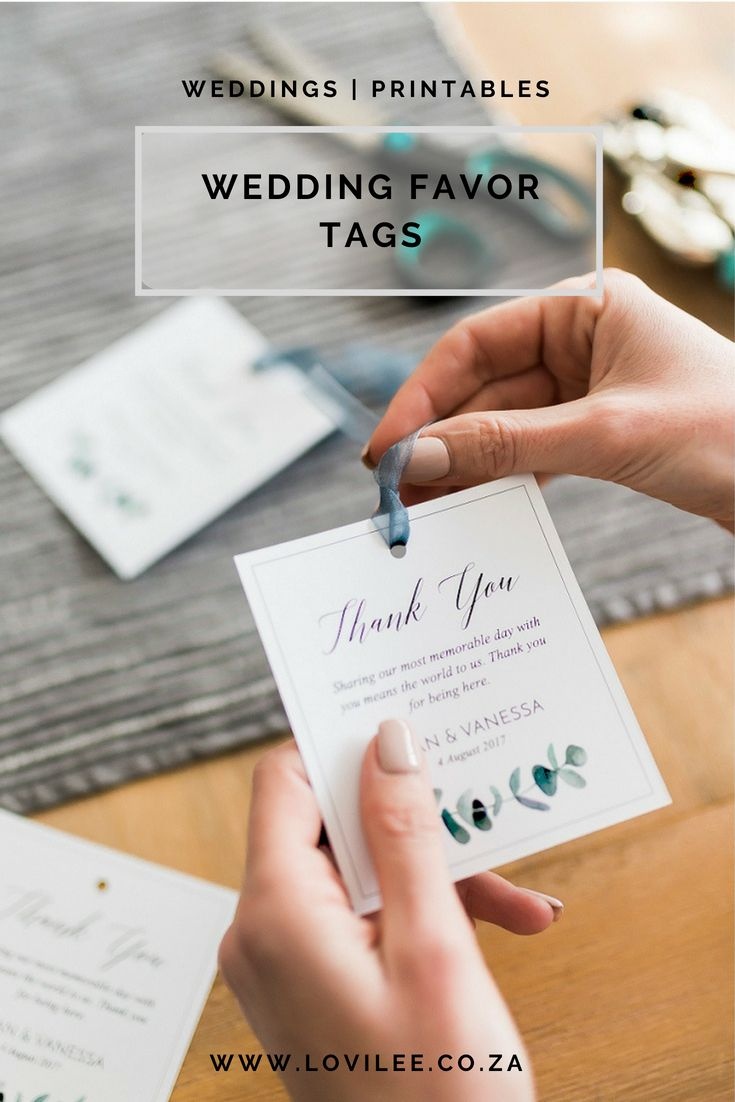 Download These Free Printable Wedding Thank You Tags | Free - Free Printable Wedding Favor Tags