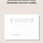 Download Your Free Wedding Advice Cards Printable | Lovilee Blog   Free Printable Bridal Shower Cards