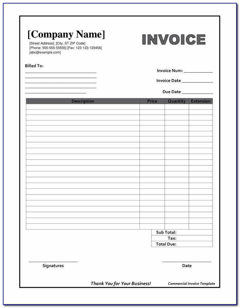 Downloadable Invoice Template Beautiful Printable Invoices Templates - Free Printable Blank Invoice