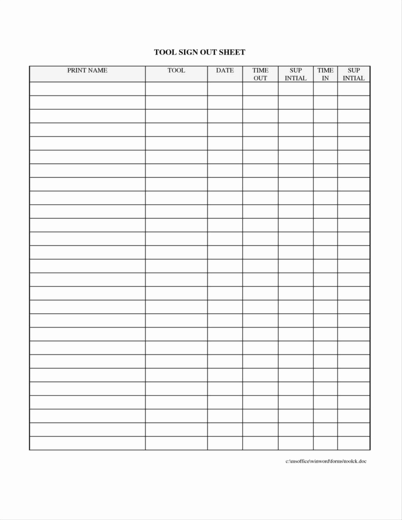 Sign In Sheet For Doctors Office Templates