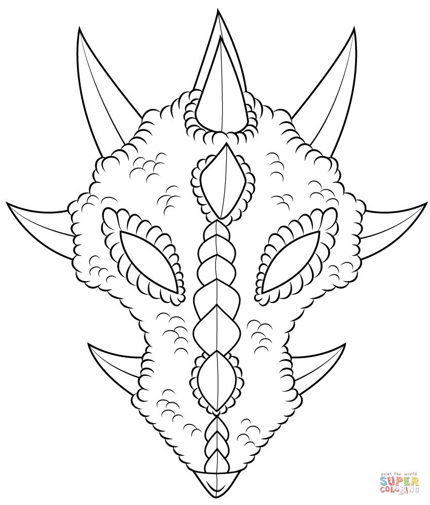 Dragon Mask Coloring Page | Free Printable Coloring Pages - Dragon Mask Printable Free