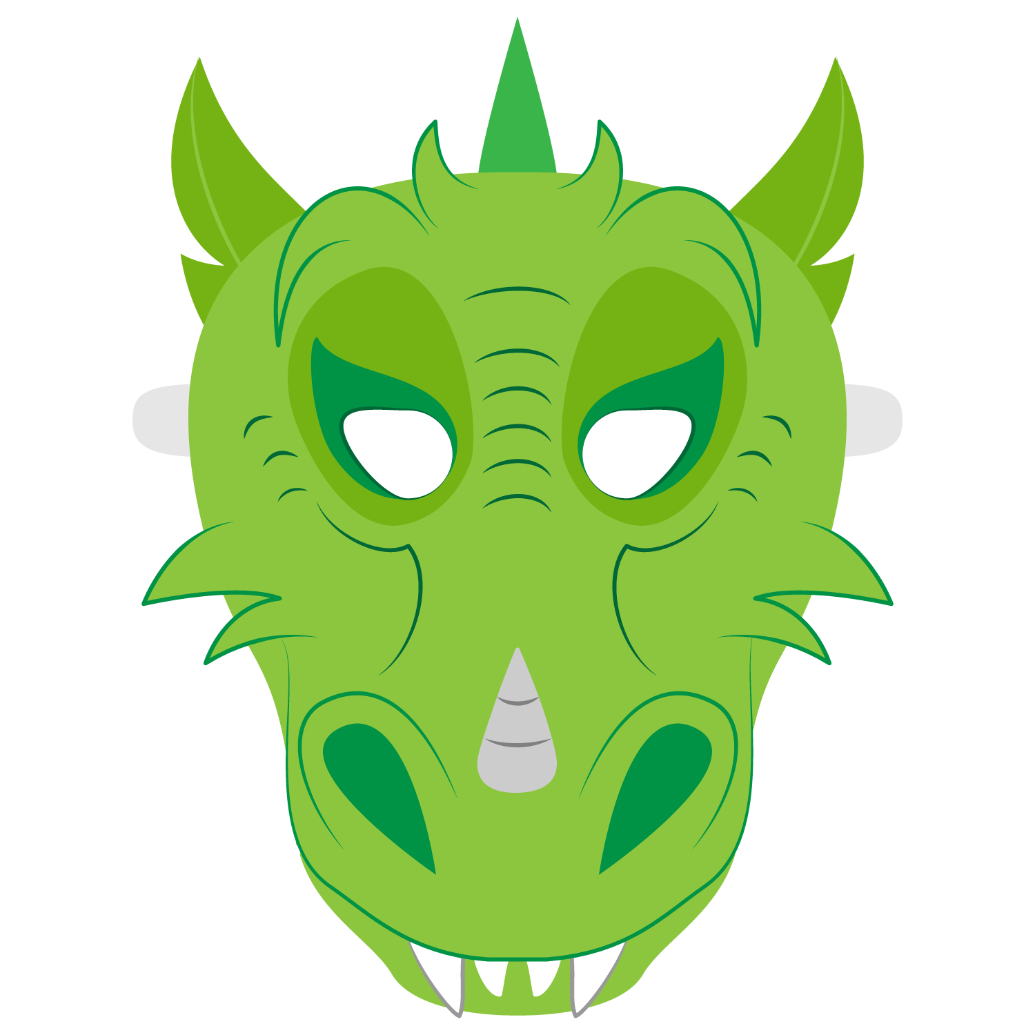 Printable Dragon Mask Coloring Page And Template Ruffles And 