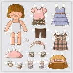 Dress Up Cute Paper Doll With Body Template Royalty Free Cliparts   Free Printable Dress Up Paper Dolls