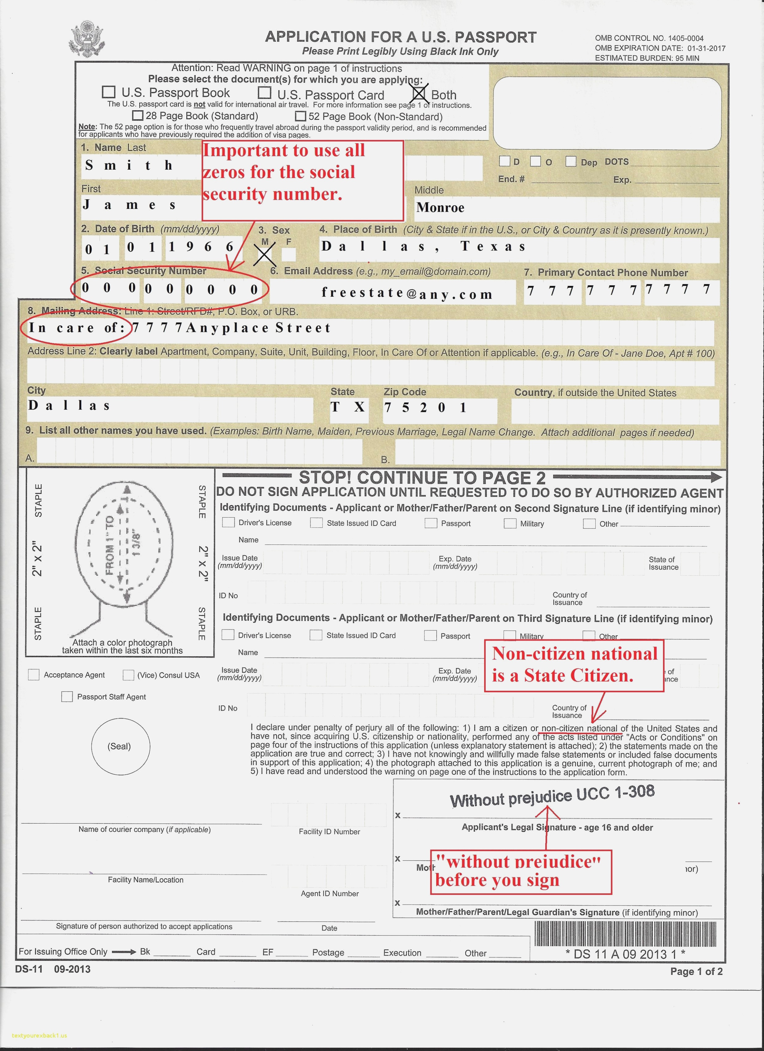 Ds 11 Form For Passport