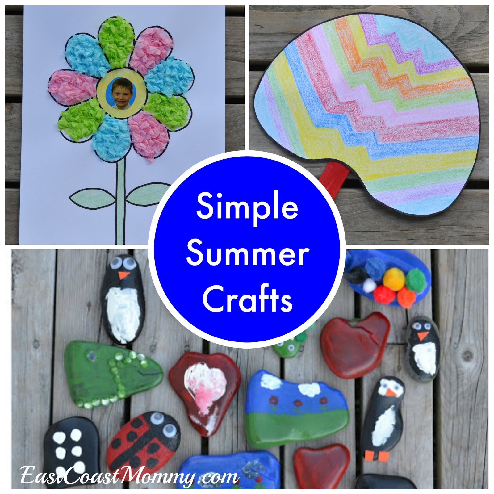 East Coast Mommy: Simple Summer Crafts {With Free Printable Templates} - Free Printable Craft Activities