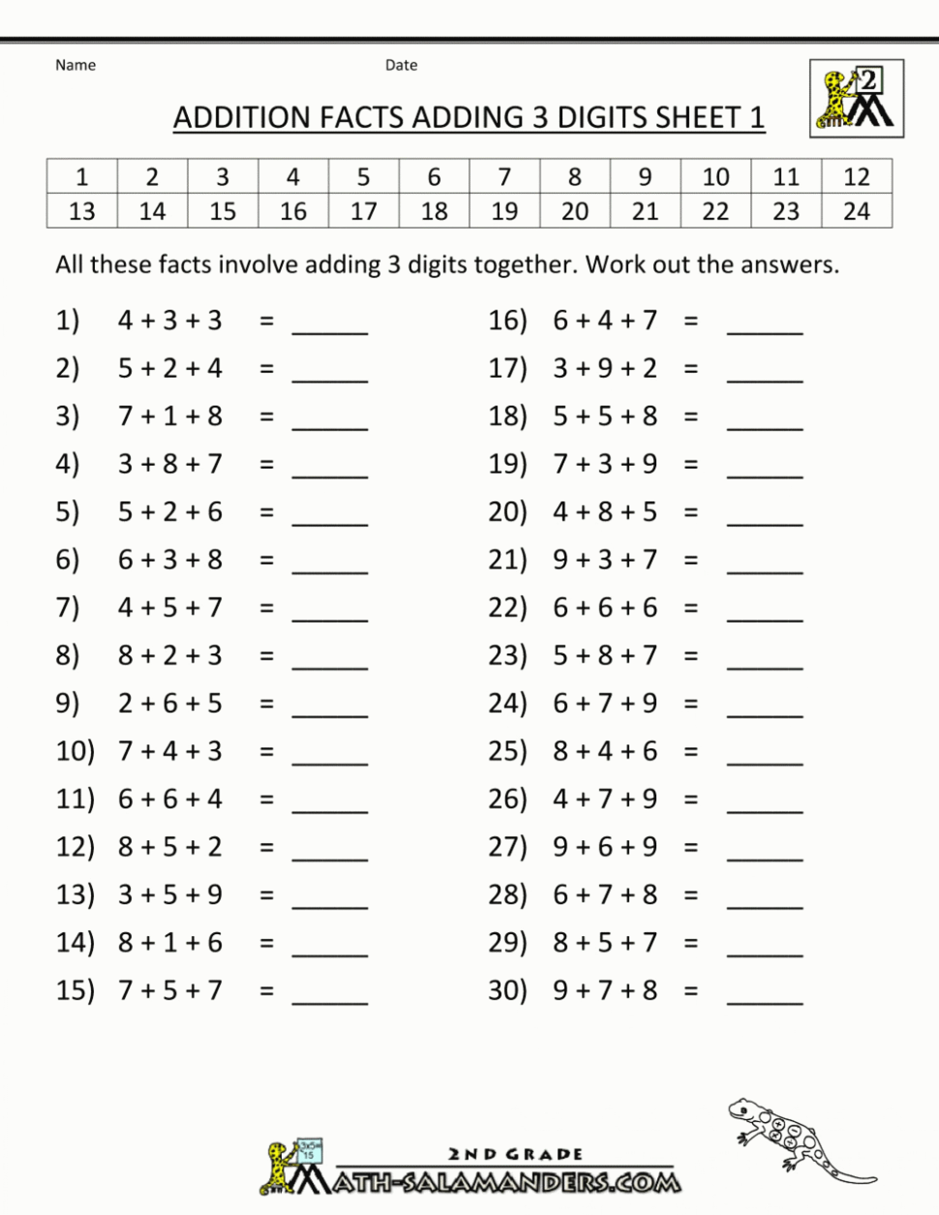 Easter Math Worksheets 2Nd Grade With Free Printable Addition - Free Printable 7Th Grade Math Worksheets