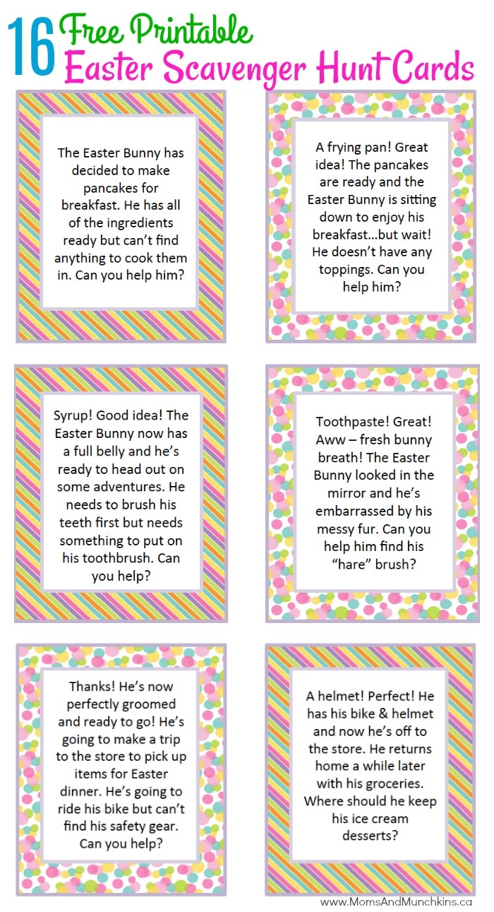 Easter Scavenger Hunt Ideas - Moms &amp;amp; Munchkins - Free Printable Treasure Hunt Games