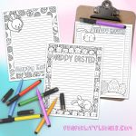 Easter Stationery Set   Coloring Pages (Free Printable)     Free Printable Easter Stationery