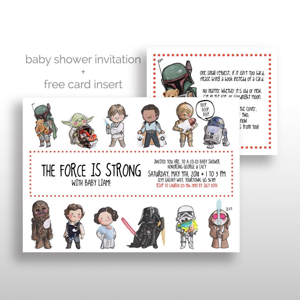 Editable Printable Star Wars Baby Shower Invitations Star | Etsy - Free Printable Star Wars Baby Shower Invites