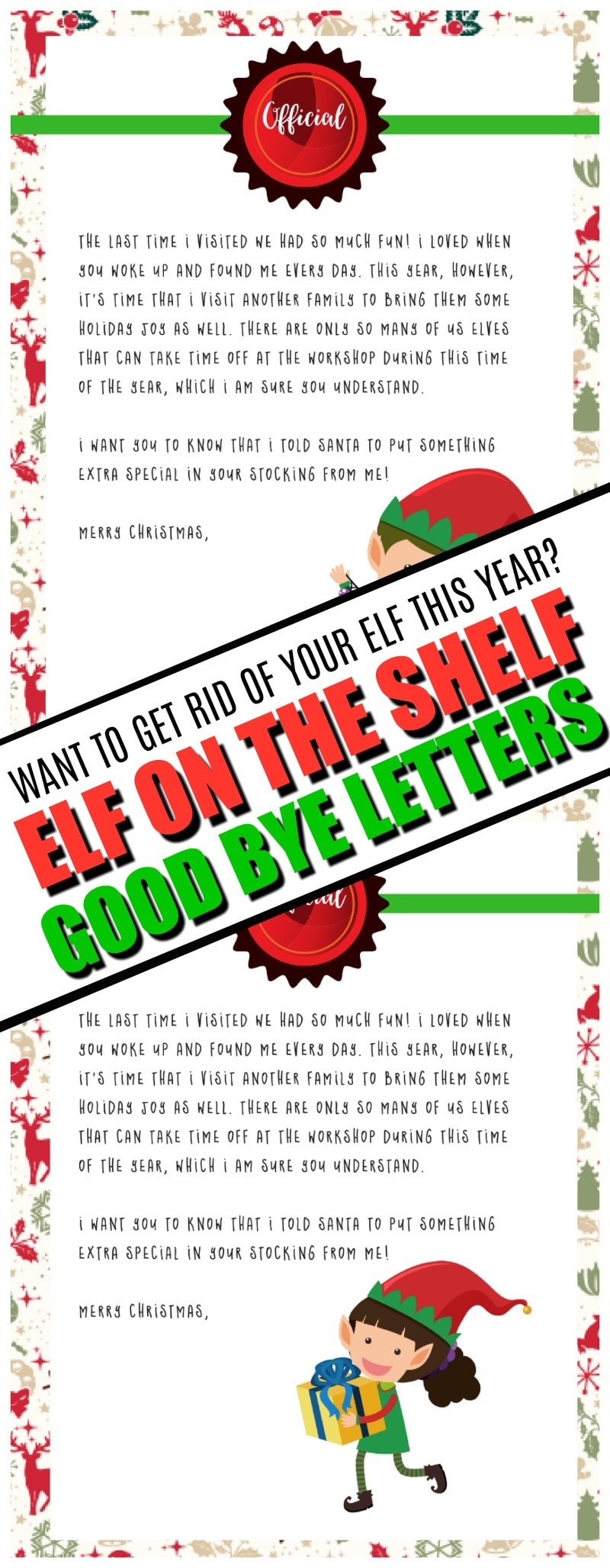 Elf On The Shelf Goodbye Letter : Free Printable - - Elf On The Shelf Goodbye Letter Free Printable