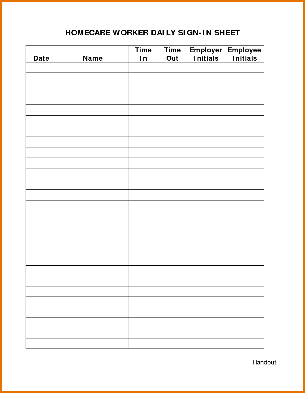 Employee Attendance Sheet Pdf | Employee Attendance Sheet - Free Printable Sign In And Out Sheets