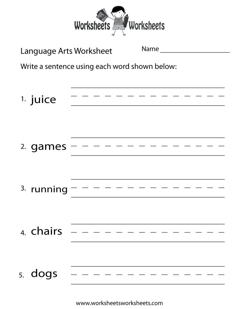 English Language Arts Worksheet - Free Printable Educational - Free Printable Ela Worksheets