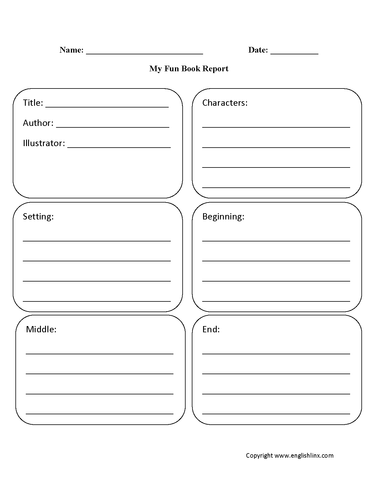 Englishlinx | Book Report Worksheets - Free Printable Summarizing Worksheets 4Th Grade