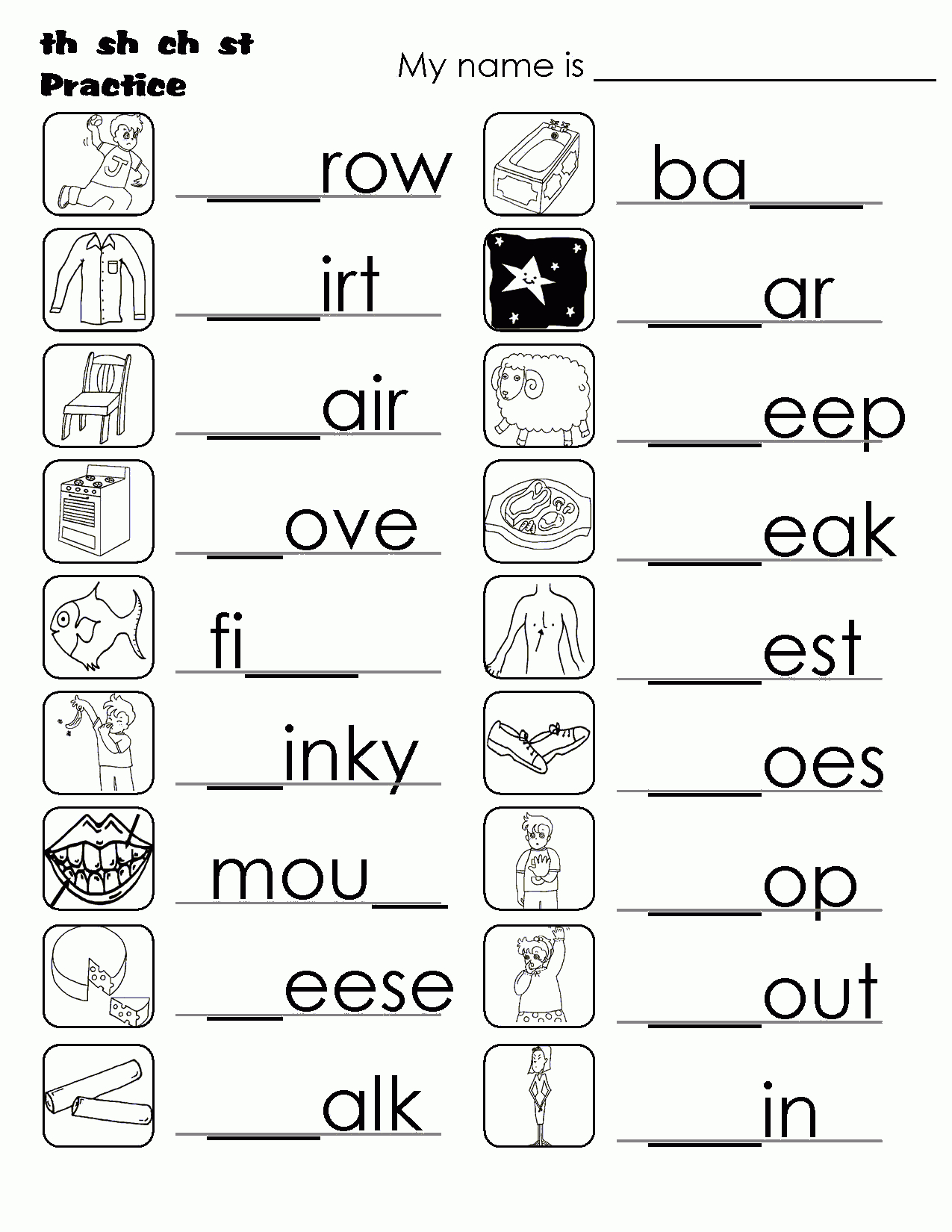 Esl Ch Sh Sound Worksheets Printable Free Download Description - Free Printable Ch Digraph Worksheets