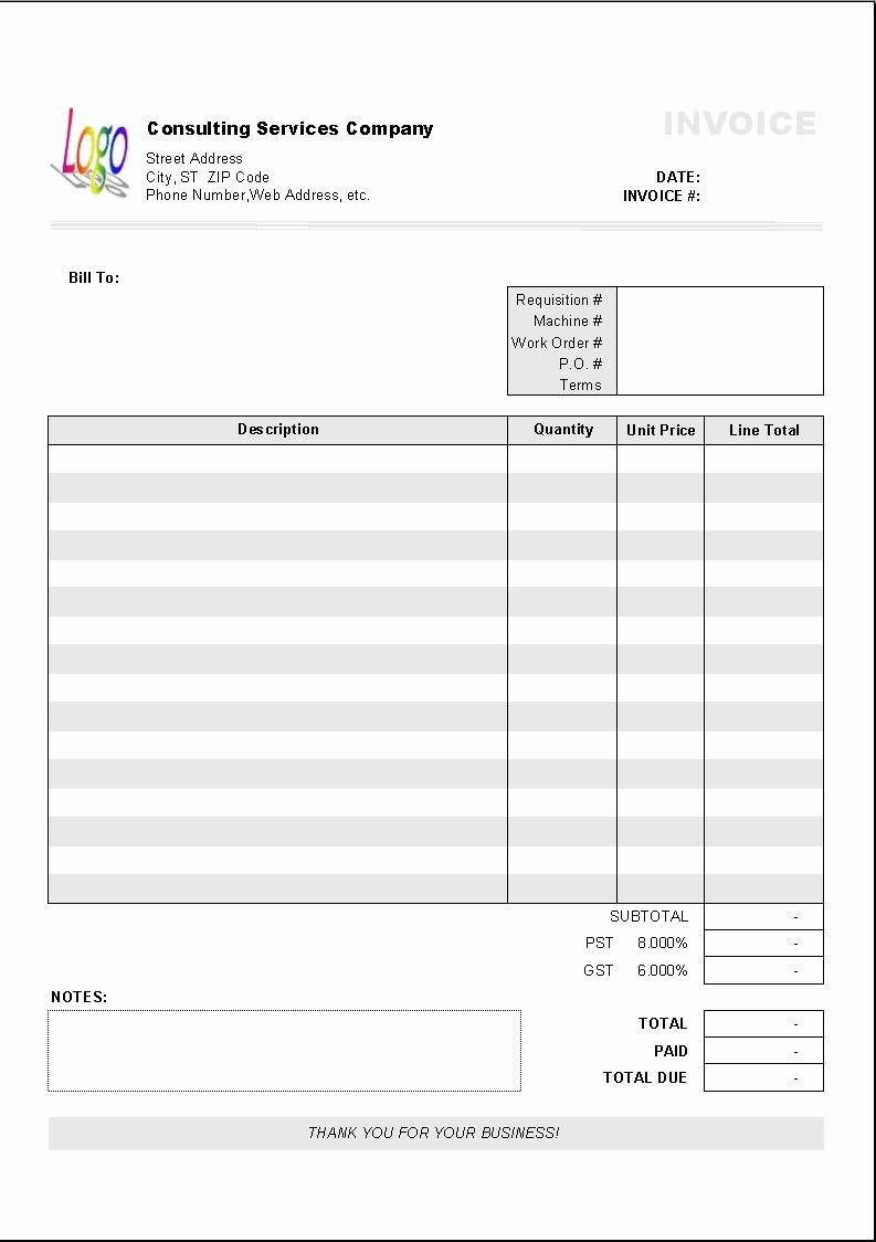 free invoice template excel