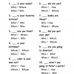 Exercises Wh Question Words Worksheet   Free Esl Printable   Free Printable 5 W&#039;s Worksheets