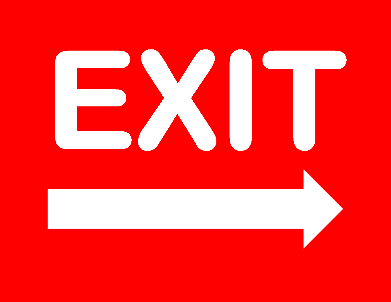 Exit Sign - Free Printable Exit Signs With Arrow