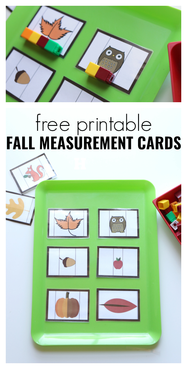 Fall Measurement Cards For Preschool - Free Printable Fall Math - Free Printable Kindergarten Math Activities