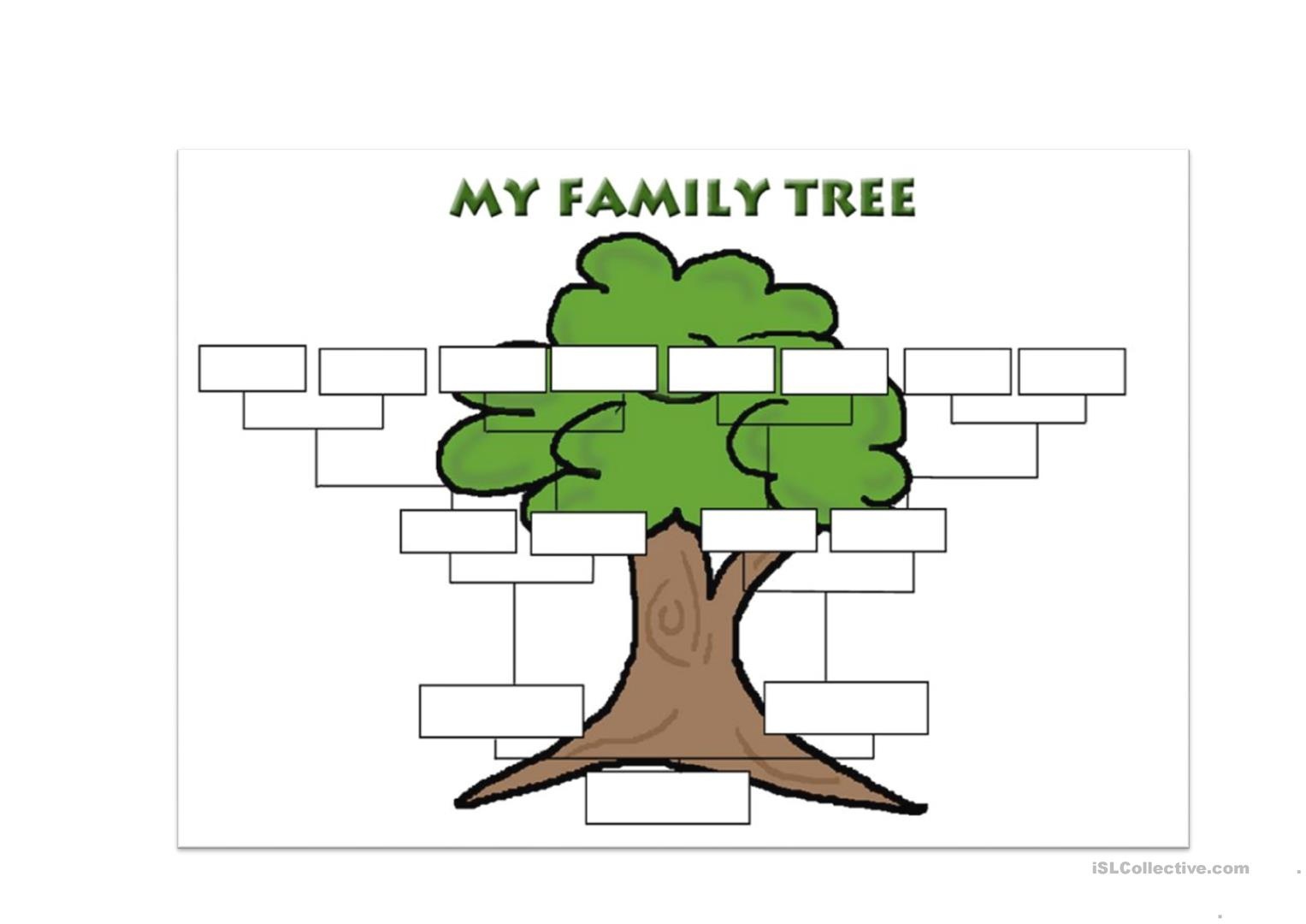 Family Tree Template Worksheet - Free Esl Printable Worksheets Made - My Family Tree Free Printable Worksheets