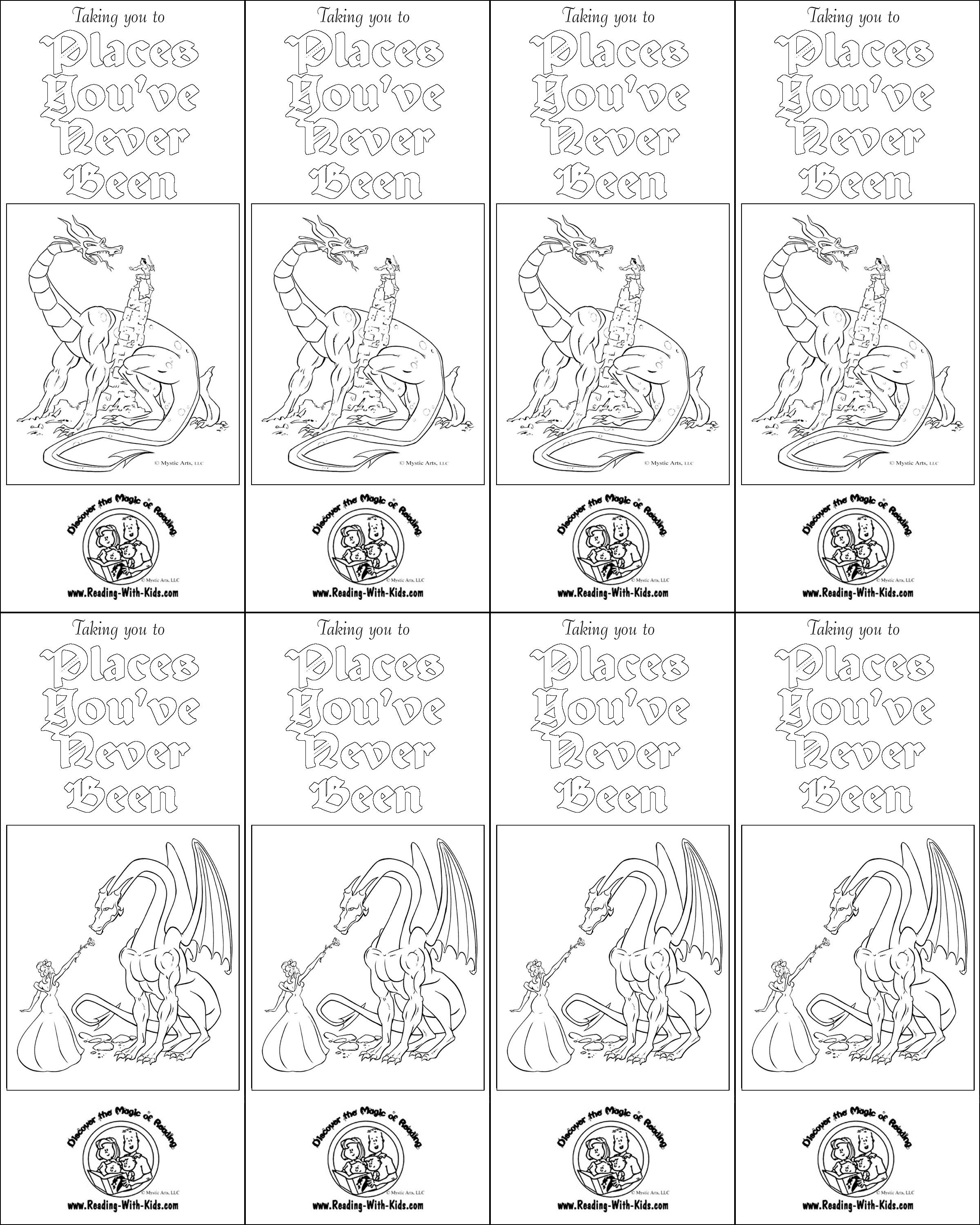 free printable dragon bookmarks free printable