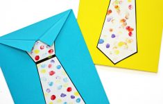 Father's Day Tie Card (With Free Printable Tie Template) – Messy – Free Printable Fathers Day Poems For Preschoolers