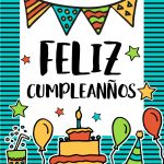 Feliz Cumpleanos Happy Birthday In Spanish Vector Image   Free Printable Happy Birthday Cards In Spanish
