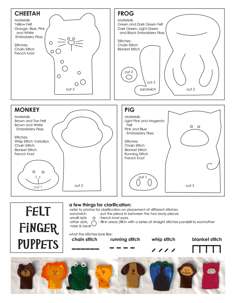 Felt Finger Puppets Pattern.pdf - Google Drive | Finger &amp;amp; Glove - Free Printable Finger Puppet Templates