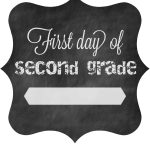 First Day Of School Free Printable Signs 2014 • The Pinning Mama   First Day Of Second Grade Free Printable Sign