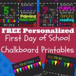 First Day Of School Printable Chalkboard Sign | Kids Stuff | 1St Day   Free Printable Back To School Signs